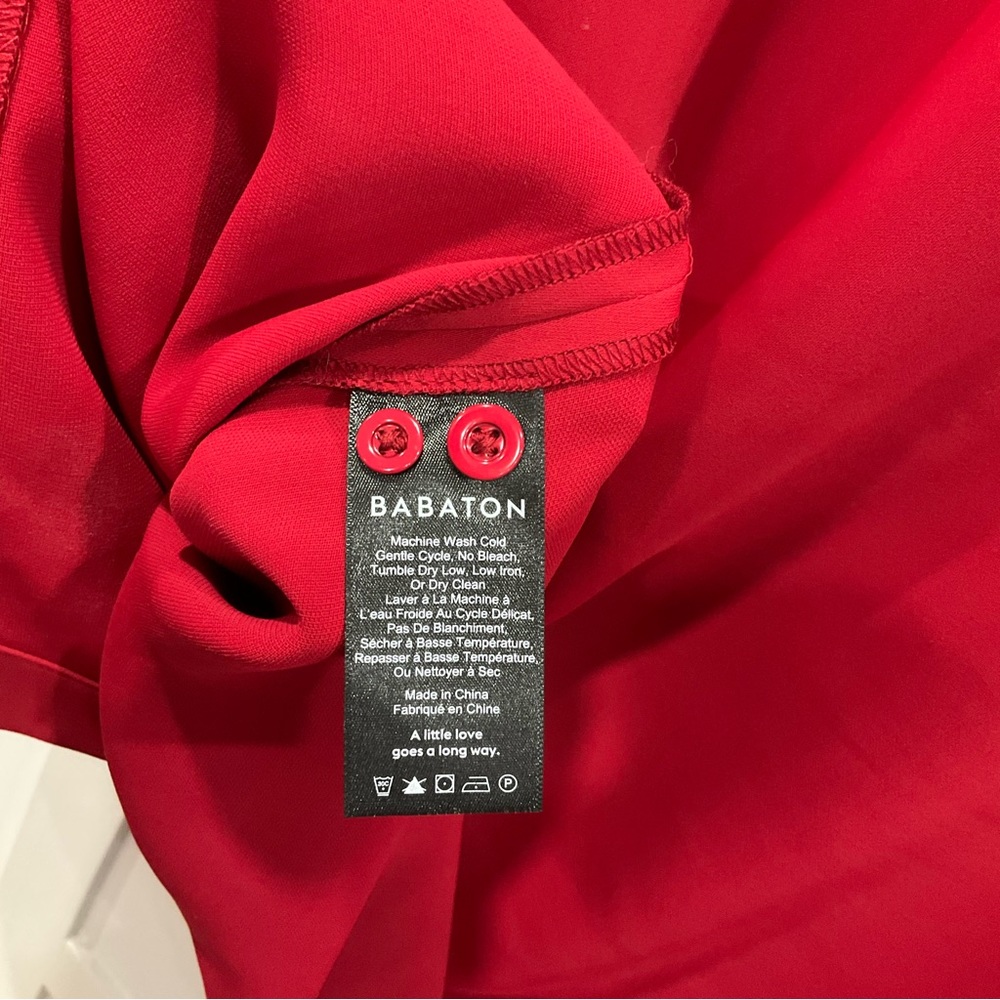 Aritzia Babaton Howitt Shirt Dress Jacket Red Utilitarian Pockets Women’… - Picture 12 of 16